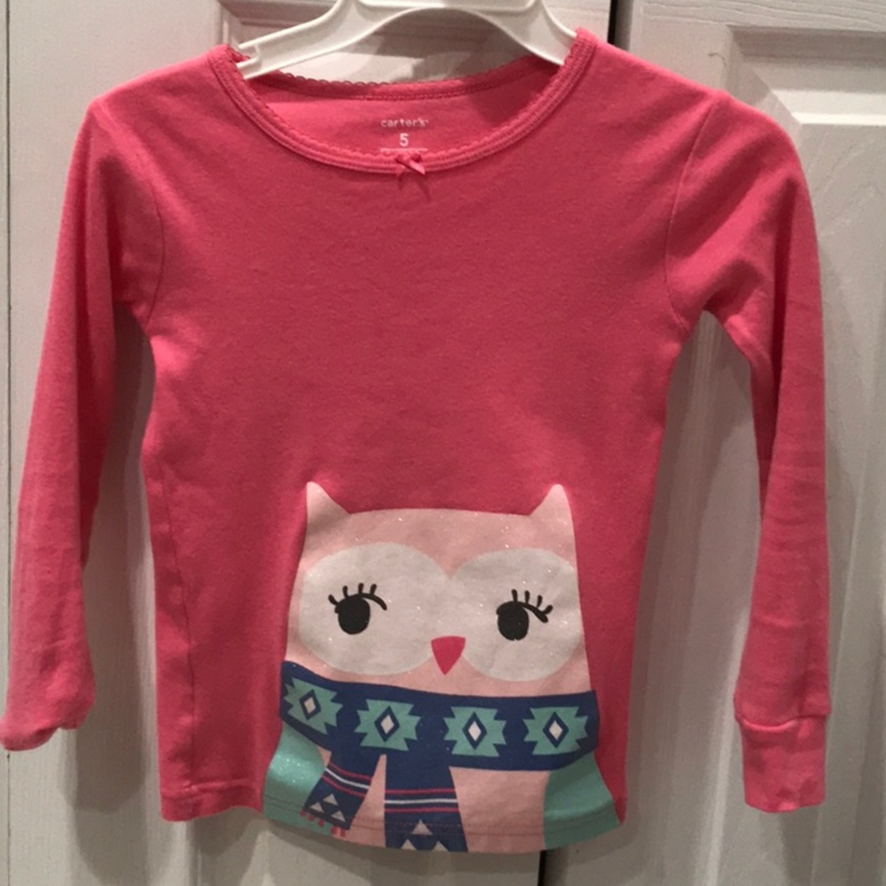 🟠 Carter’s Girl’s 100% Stretchy Cotton Sleeved Shirt, 5